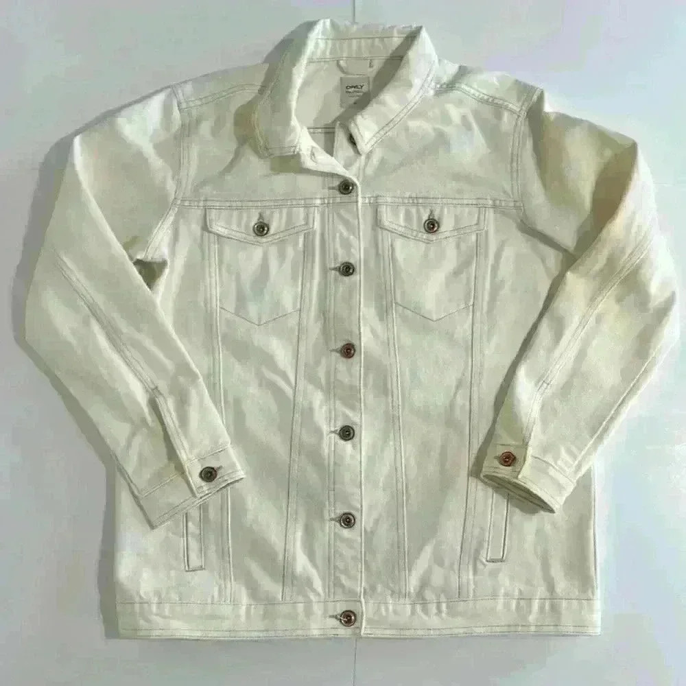 Only cream denim jacket